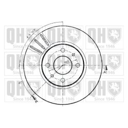 Brake Disc QUINTON HAZELL BDC3731 OE Ref 46445005 QUINTON HAZELL