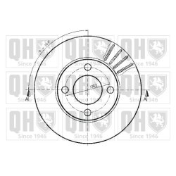 Brake Disc QUINTON HAZELL BDC3767 OE Ref 895615301A QUINTON HAZELL