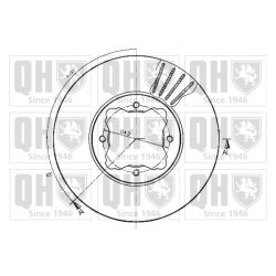 Brake Disc QUINTON HAZELL BDC4358 OE Ref 45251SM4G01 QUINTON HAZELL