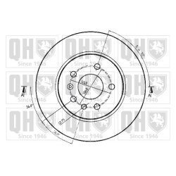 Brake Disc QUINTON HAZELL BDC4556 OE Ref 569105 QUINTON HAZELL