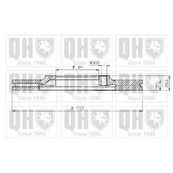 Brake Disc QUINTON HAZELL BDC4585 OE Ref 5812944010 QUINTON HAZELL