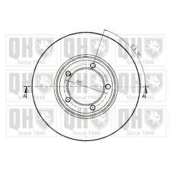 Brake Disc QUINTON HAZELL BDC4585 OE Ref 5812944010 QUINTON HAZELL