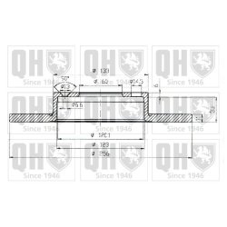Brake Disc QUINTON HAZELL BDC4812 OE Ref 09117676 QUINTON HAZELL