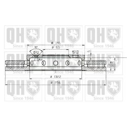 Brake Disc QUINTON HAZELL BDC5166 OE Ref 6N0615301E QUINTON HAZELL