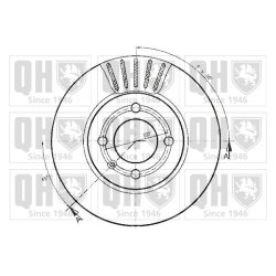 Brake Disc QUINTON HAZELL BDC5166 OE Ref 6N0615301E QUINTON HAZELL