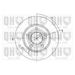 Brake Disc QUINTON HAZELL BDC5184 OE Ref 4B0615601A QUINTON HAZELL