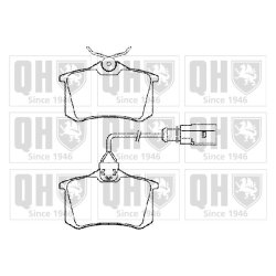 Brake Pad Set QUINTON HAZELL BP1301 OE Ref YM212M008AA QUINTON HAZELL