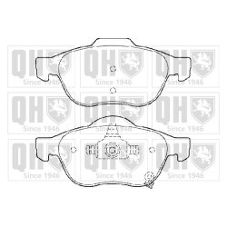 Brake Pad Set QUINTON HAZELL BP1458 OE Ref 0446505090 QUINTON HAZELL