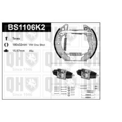 Brake Shoe Set QUINTON HAZELL BS1106K2