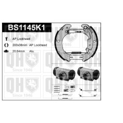 Brake Shoe Set QUINTON HAZELL BS1145K1