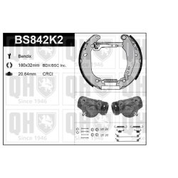 Brake Shoe Set QUINTON HAZELL BS842K2 OE Ref 42415V QUINTON HAZELL