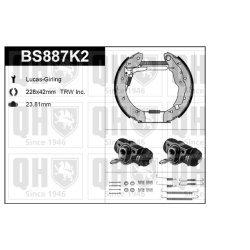 Brake Shoe Set QUINTON HAZELL BS887K2