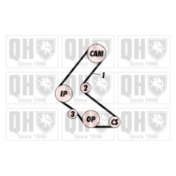 Timing Belt Kit QUINTON HAZELL QBK170 OE Ref 1606387