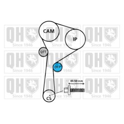 Timing Belt Kit QUINTON HAZELL QBK626 OE Ref 1680600QA8