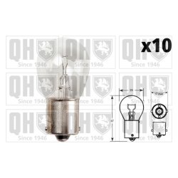Auxiliary Stop Light Bulb (universal) QUINTON HAZELL QBL382 OE Ref 07119978370
