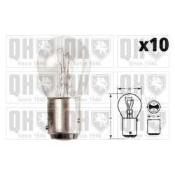 Rear Fog Light Bulb QUINTON HAZELL QBL566 OE Ref 3436336