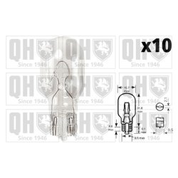 Auxiliary Stop Light Bulb (universal) QUINTON HAZELL QBL955 OE Ref 16890290