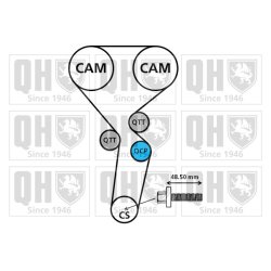 Water Pump Timing Belt Kit QUINTON HAZELL QBPK2472 OE Ref 119A00397R QUINTON HAZELL