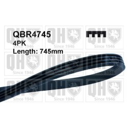 V Ribbed Belt QUINTON HAZELL QBR4745 OE Ref 8200830181