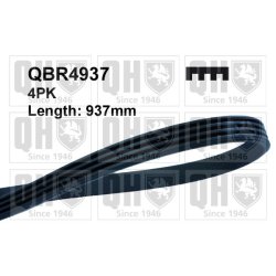 V Ribbed Belt QUINTON HAZELL QBR4937 OE Ref MB568898 QUINTON HAZELL