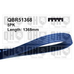 V Ribbed Belt QUINTON HAZELL QBR51368 OE Ref MN195135 QUINTON HAZELL