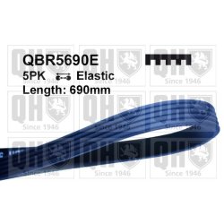 V Ribbed Belt QUINTON HAZELL QBR5690E OE Ref 1143407