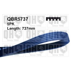 V Ribbed Belt QUINTON HAZELL QBR5737 OE Ref GMB50735