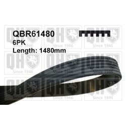 V Ribbed Belt QUINTON HAZELL QBR61480 OE Ref 9008091196 QUINTON HAZELL