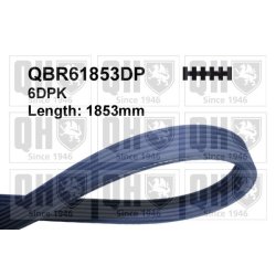 V Ribbed Belt QUINTON HAZELL QBR61853DP OE Ref 30731809