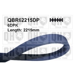 V Ribbed Belt QUINTON HAZELL QBR62215DP