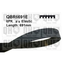 V Ribbed Belt QUINTON HAZELL QBR6691E OE Ref 0019933896 QUINTON HAZELL