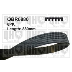 V Ribbed Belt QUINTON HAZELL QBR6880