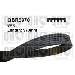 V Ribbed Belt QUINTON HAZELL QBR6970 OE Ref 90916W2001 QUINTON HAZELL