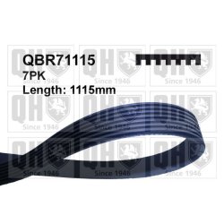 V Ribbed Belt QUINTON HAZELL QBR71115 OE Ref 8980316670