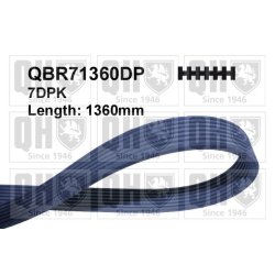 V Ribbed Belt QUINTON HAZELL QBR71360DP OE Ref 7198536