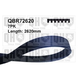 V Ribbed Belt QUINTON HAZELL QBR72620