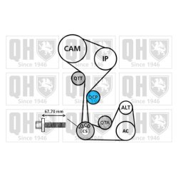 Water Pump Timing Belt Kit QUINTON HAZELL QDB764K1