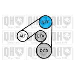 V Ribbed Belt Set QUINTON HAZELL QDK125 QUINTON HAZELL
