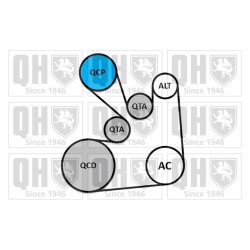 V Ribbed Belt Set QUINTON HAZELL QDK130 OE Ref 4423093