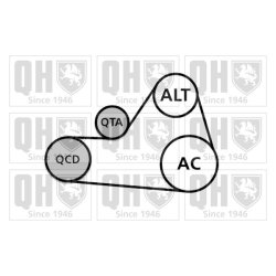 V Ribbed Belt Set QUINTON HAZELL QDK151 OE Ref 1611277780