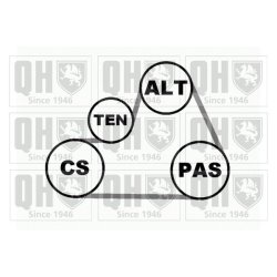 V Ribbed Belt Set QUINTON HAZELL QDK28 OE Ref 7701477522