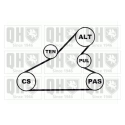 V Ribbed Belt Set QUINTON HAZELL QDK52 OE Ref 1613844980