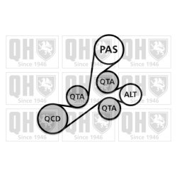 V Ribbed Belt Set QUINTON HAZELL QDK54 OE Ref 1613844380