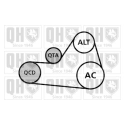 V Ribbed Belt Set QUINTON HAZELL QDK68 OE Ref 2110239