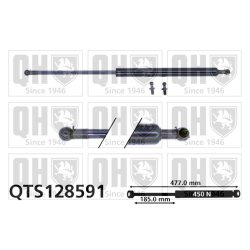 Cargo Area Gas Spring QUINTON HAZELL QTS128591 OE Ref 96306157