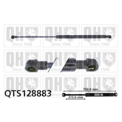 Bonnet Gas Spring QUINTON HAZELL QTS128883 OE Ref 30819865