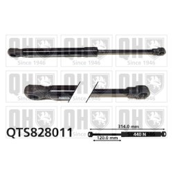 Bonnet Gas Spring QUINTON HAZELL QTS828011 OE Ref 8J0823359C