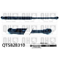 Bonnet Gas Spring QUINTON HAZELL QTS828310 OE Ref 654701210R