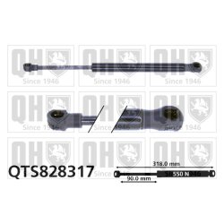Rear Window Gas Spring QUINTON HAZELL QTS828317 OE Ref 7L6845587