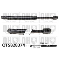 Bonnet Gas Spring QUINTON HAZELL QTS828374 OE Ref LR025400